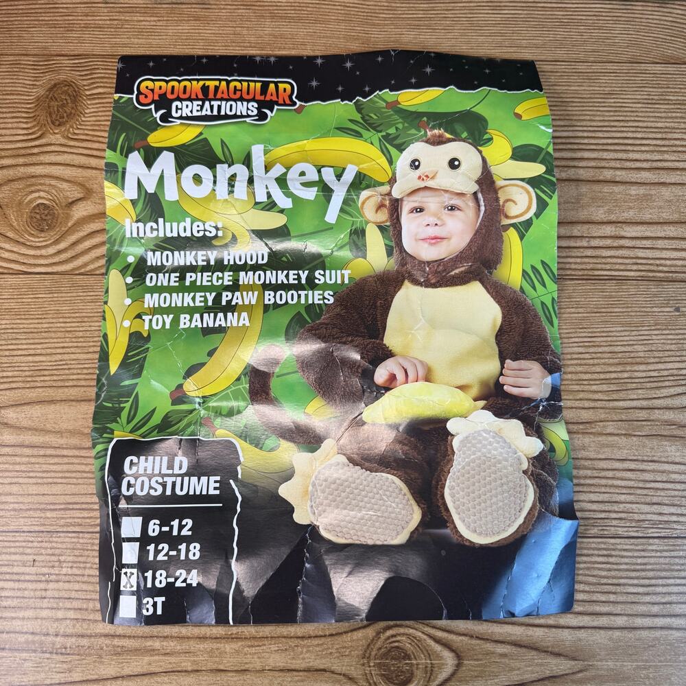 Little Monkey Costume (18-24 Months) Spooktacular Creation Halloween Dress Up